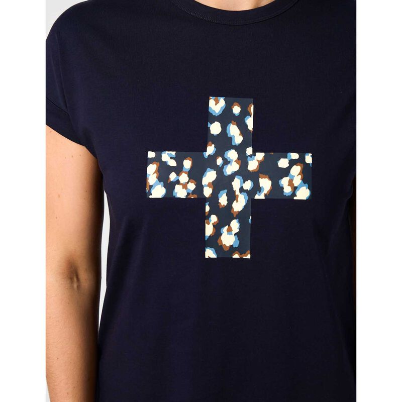 Stella + Gemma Soho Tee Leopard Cross Deep Navy image number 2